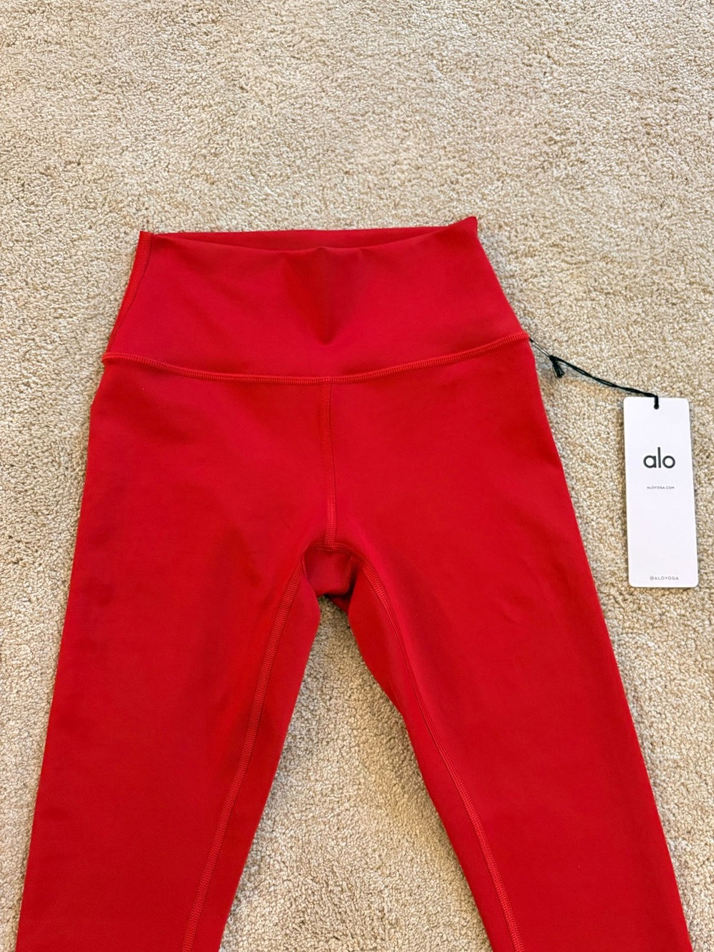 Alo Yoga, brand new with tags High-Waist Airdrift Red Leggings